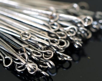 Nickel Free 200pcs 50mm Gunmetal Eye Pins 2 inch