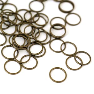 Nickel Free 50pcs 10mm Antique Bronze Finish Brass Smooth Rings EC18710mm-NFAB