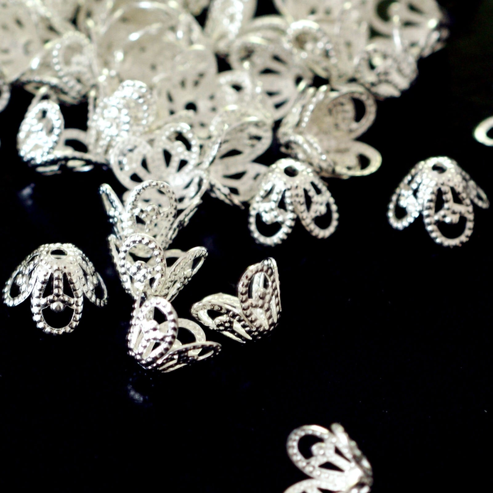 wholesale 22/74Pcs Silver Plated Bead Caps 23x5mm (Lead-Free) wholesale 22/74Pcs Silver Plated Bead Caps 23x5mm (Lead-Free)
