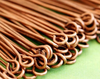 Nickel Free 100pcs 45mm Antique Copper Eye Pins