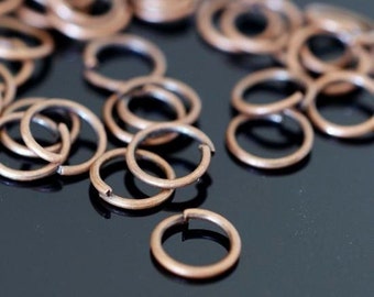 200pcs Antique Copper Finish Jumprings 6mm