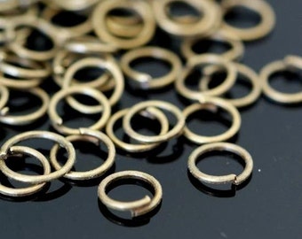 200 Anneaux Ouverts Dorés 4mm - Preciosa - Fait En France - Pour Création Bijoux