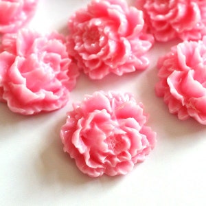 Sale 20pcs Pink Mum Crysanthemum Flower Cabochons 15mm