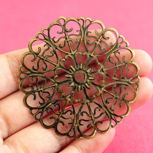 Clearance 20pcs 51mm Antique Bronze Filigree Pendants