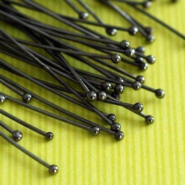 Wholesale 200pcs 2.3 inch Gunmetal Plated Copper Ball Pins