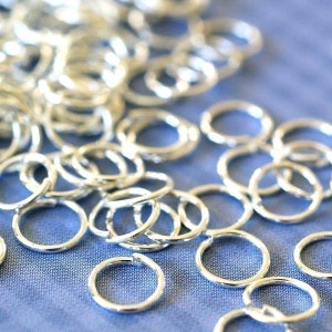 200pcs Silver Finish Jumprings 6mm
