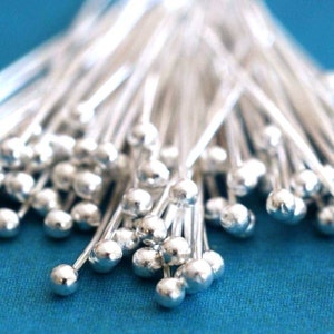 200pcs 20mm Silver Finish Ball Pins