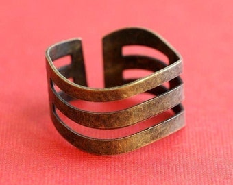 25 pièces, base de bague en bronze antique BLANK CONCLUSIONS R5