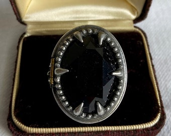 Alchemy Hemlock Ring Black Stone Size 11.5 Made in 2002