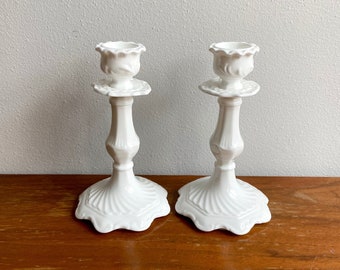 Wedgwood Candle Stick Holders Countryware Bone China -Set of 2