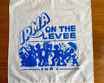Festival Handkerchief "Irma on the Levee" New Orleans 1984 Bandana Scarf Headband