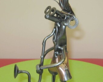 Sax / Saxophone / Jazz Player / Musician - handmade metal sculpture