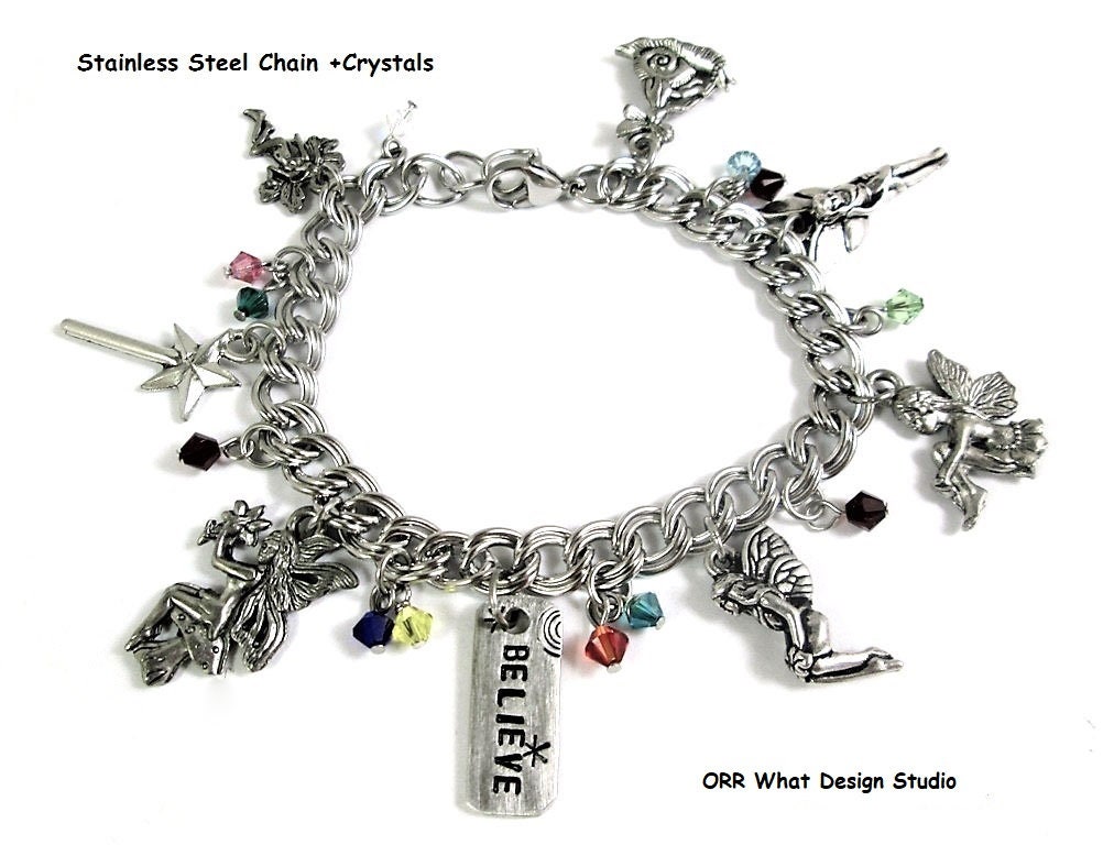 Fairy Magic Charm Bracelet Fantasy Secret Garden Magic Fairies Etsy