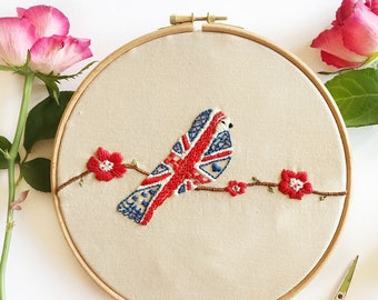 Great British Bird Embroidery PDF Pattern