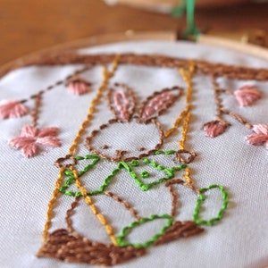 Spring Embroidery Kits Spring Delight Collection Bunny Embroidery Kit and Bird Embroidery Kit image 3