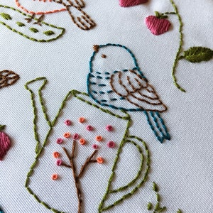 Bird Embroidery Pattern PDF Garden Embroidery Pattern My Vegetable Patch image 2