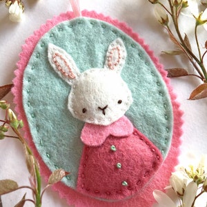 Easter Bunny Ornament Pattern Felt PDF Pattern Rabbit's Favourite Outfit image 4