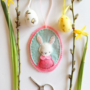 Easter Bunny Ornament Pattern Felt PDF Pattern Rabbit's Favourite Outfit image 3