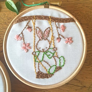 Spring Embroidery Kits Spring Delight Collection Bunny Embroidery Kit and Bird Embroidery Kit image 7