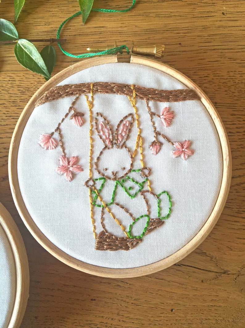 Spring Embroidery Kits Spring Delight Collection Bunny Embroidery Kit and Bird Embroidery Kit image 7