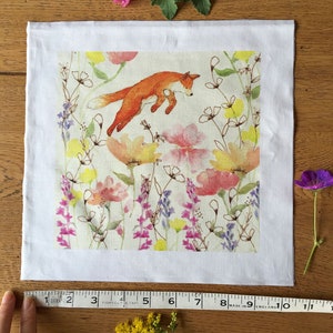 JOY Embroidery Kit, Fox & Wildflower Embroidery Kit image 8