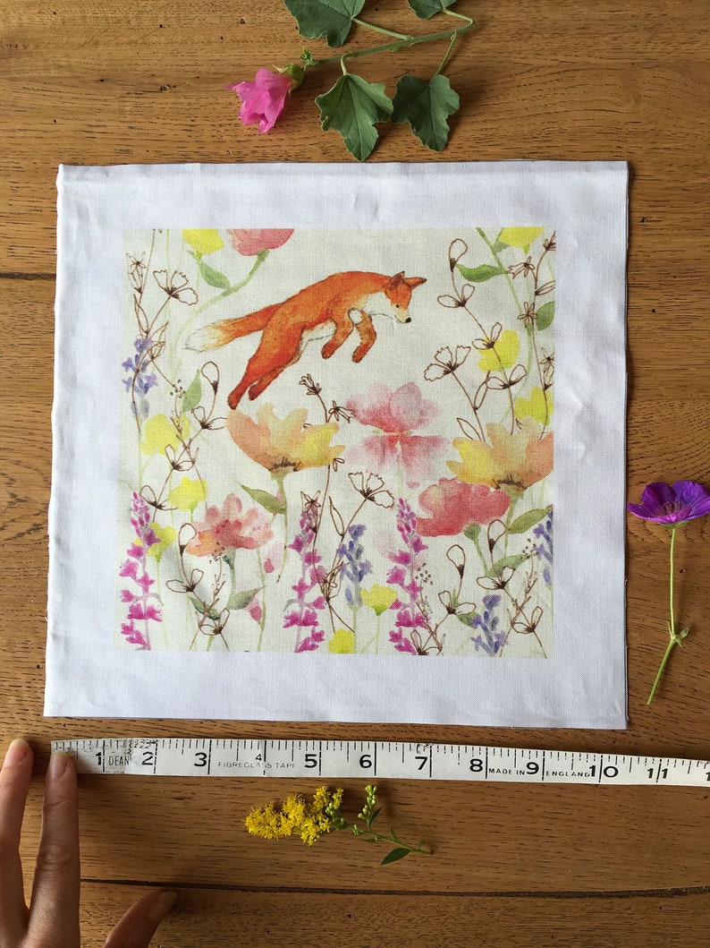 JOY Embroidery Kit, Fox & Wildflower Embroidery Kit image 8