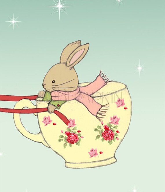 Items similar to The Flight of the Teacup Print on Etsy