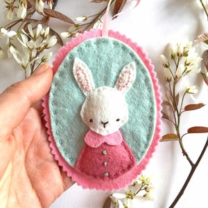 Easter Bunny Ornament Pattern Felt PDF Pattern Rabbit's Favourite Outfit image 2