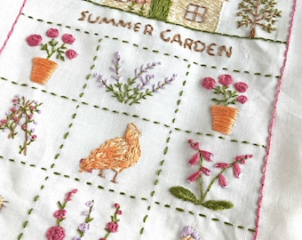 Summer Cottage Garden Embroidery Sampler Kit