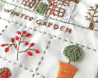 PDF - Winter Garden Embroidery Sampler - Digital PDF Pattern