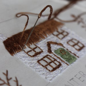 Winter Cottage Garden Embroidery Sampler Kit image 9