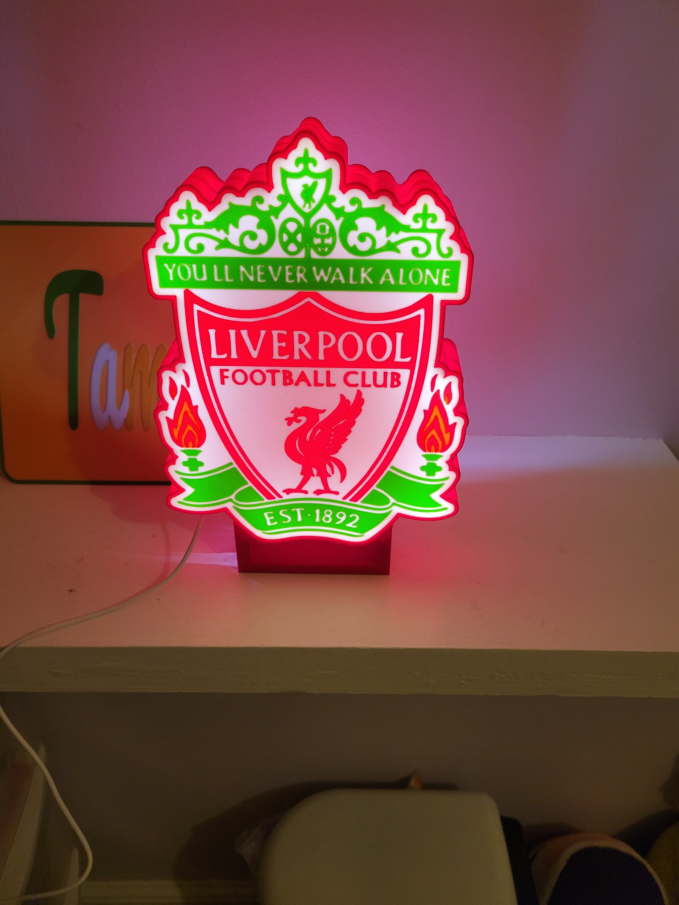 Liverpool リバプールFC LEDライト ロゴプレート 【公式通販】