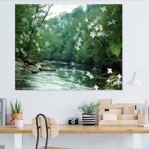 river flora: nature photography. surreal photograph. dreamy photo. flower photo. enchanted forest fairytale woods. multiple exposure photo. image 2