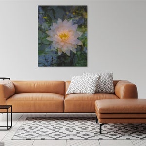 floating lotus: zen decor. abstract floral art. nature photography. serene flower photo. surreal photography. multiple exposure 35mm. Taoist image 9