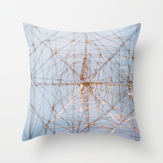 Photo Throw Pillow Cover Sky Blue Accent Pillow Geometric Etsy