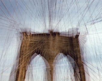 brooklyn brücke (soft Focus): nyc druck brooklyn brücke bilder new york surreale fotografie surreale fotografie nyc wandbilder new york stadt fotografie