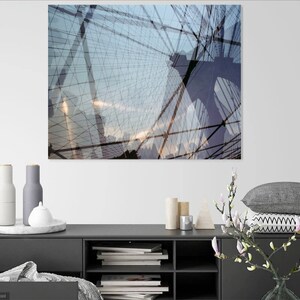 the cage 3: new york city wall art. brooklyn bridge canvas. geometric nyc print. surreal brooklyn bridge dreamy nyc art 35mm photography image 7