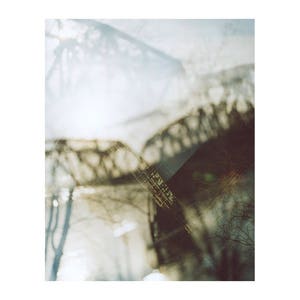bridges: pittsburgh art abstract photography bridge photography industrial decor fine art photography multiple exposure railroad bridge art
