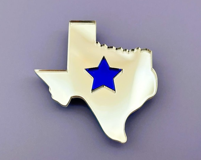 Texas Acrylic Mirror: Pop Art Dallas Cowboys Wall Decor