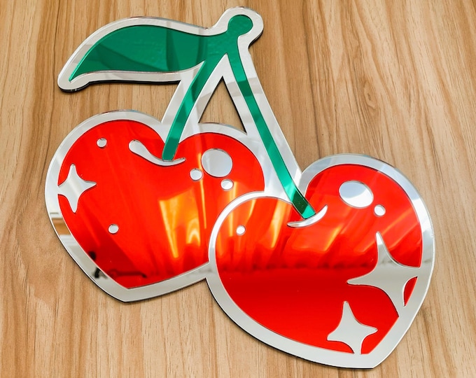 Cherry Bomb Mirror: Funky Pop Art Acrylic Wall Decor