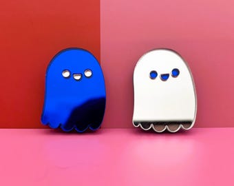 Handmade Ghost Acrylic Wall Art: Kawaii Halloween Decor