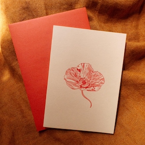 Coquelicot • Carte d'art typographique florale