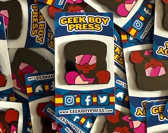 Garnet enamel pin
