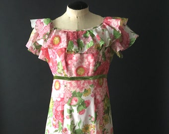 Vintage Floral Maxi Dress