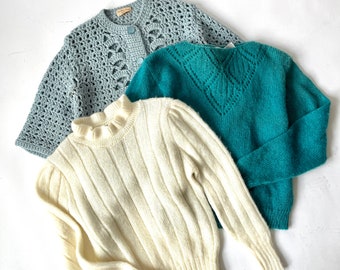 Bundle of 3 Vintage Sweaters from 1960/1970/1980