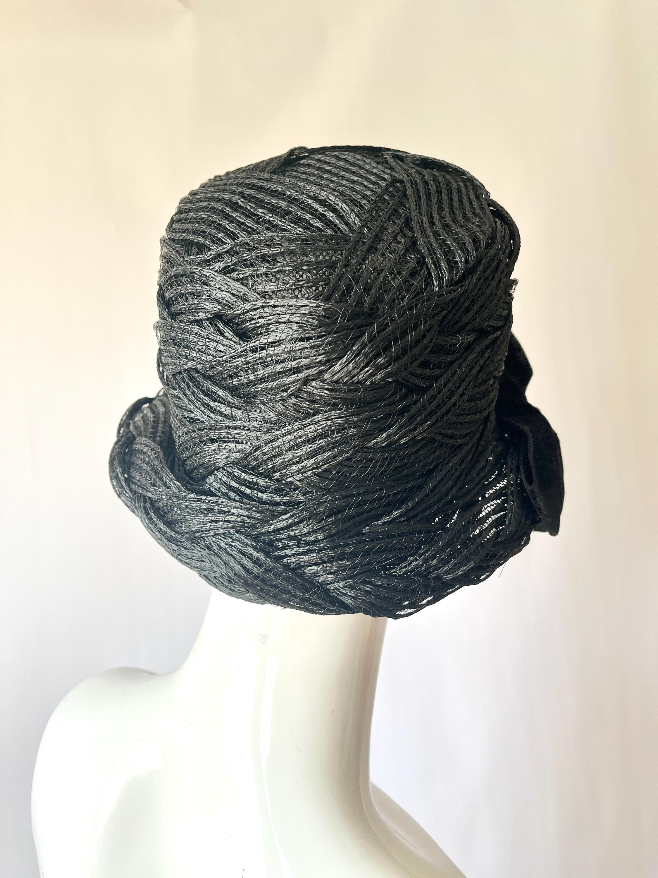Vintage Juli-Kay Chicago Black Straw Hat Vintage Red Straw Hat Styled by Juli-Kay of Chicago | eBay main image 3