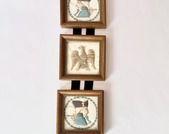 Vintage Quilt Wall Hanging Fiber Art Patriotic