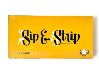 Vintage 1971 Sip and Strip Board Game