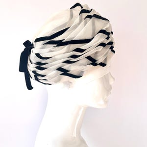 Rare Vintage Saks Fifth Avenue Millinery Salon Aqua Silk Turban Cocktail Hat Saks Hat In Women main image 4