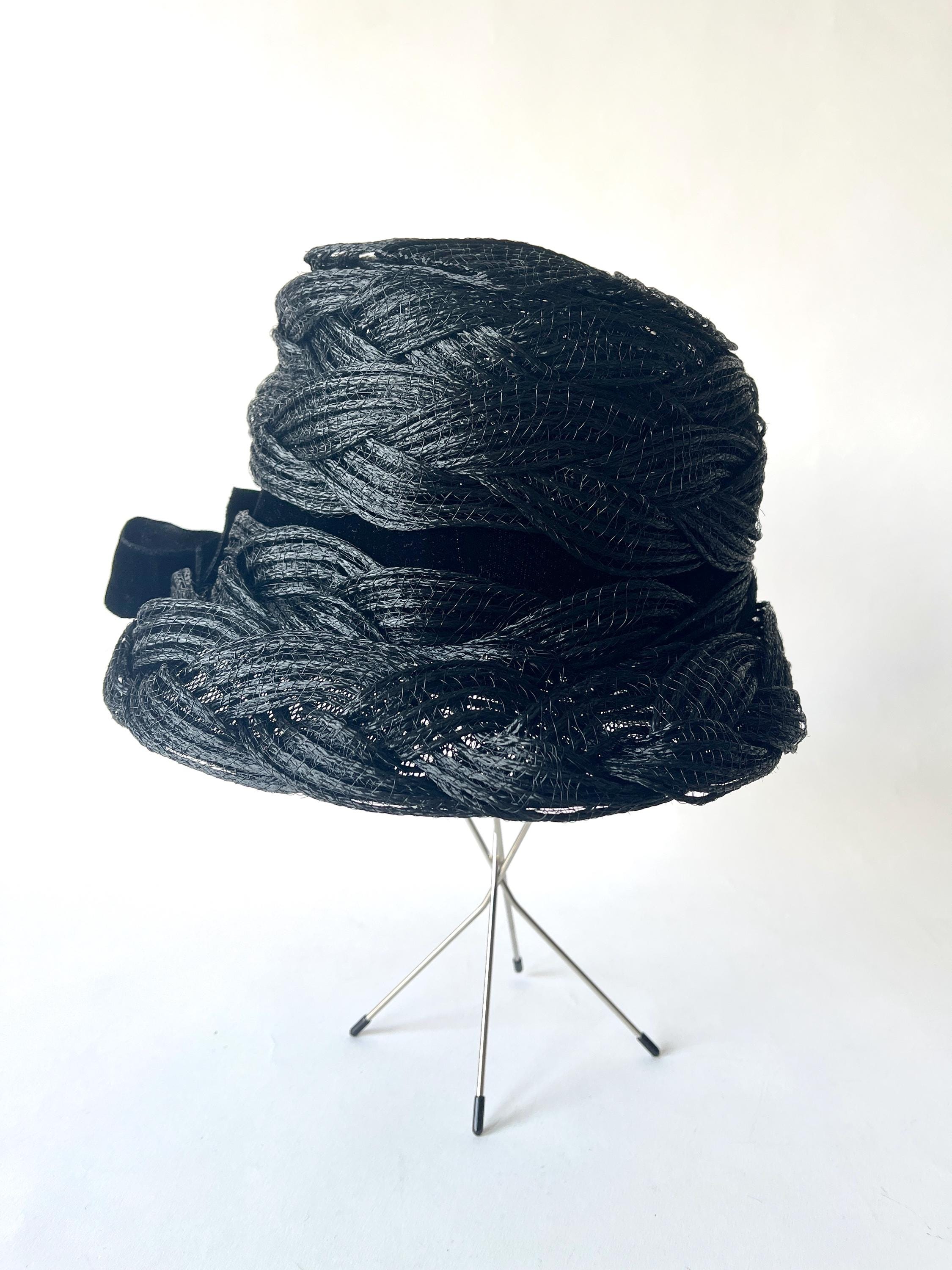 Vintage Juli-Kay Chicago Black Straw Hat Vintage Red Straw Hat Styled by Juli-Kay of Chicago | eBay main image 4